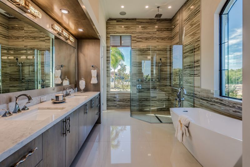 Wide View of Modern Bathroom